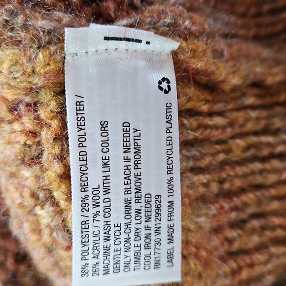 Knox Rose Brown/Red/Tan Gradient Open Knit Pullover Sweater, Sz XS - Picture 6 of 9